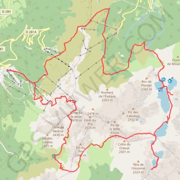 Trace GPS J4-7Laux : Refuge Habert - Prapoutel par le Col de Jasse, itinéraire, parcours