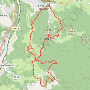 Trace GPS De Saint-Paul-de-Jarrat aux Brougues, itinéraire, parcours