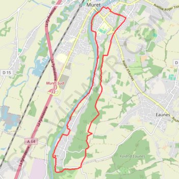 Trace GPS Boucle Muret à Estantens, itinéraire, parcours