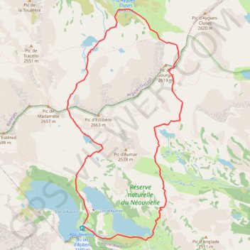 Trace GPS Le Lac d'Estibère, itinéraire, parcours