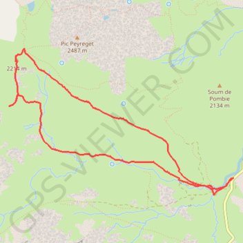 Trace GPS Col de l'Iou et Pic des Arazures, itinéraire, parcours