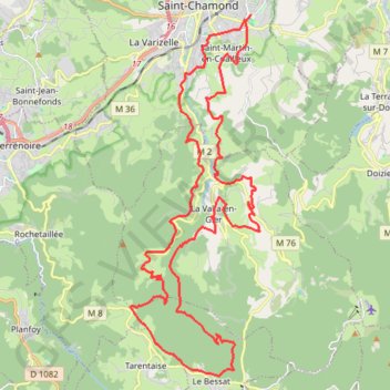 Trace GPS Saint-Chamond, itinéraire, parcours