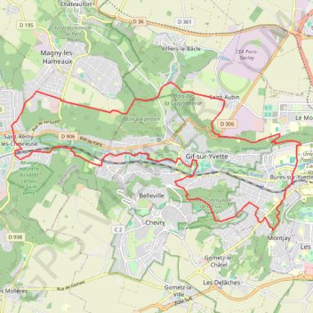 Trace GPS De Saint-Rémy-lès-Chevreuse au Bois de la Guyonnerie, itinéraire, parcours