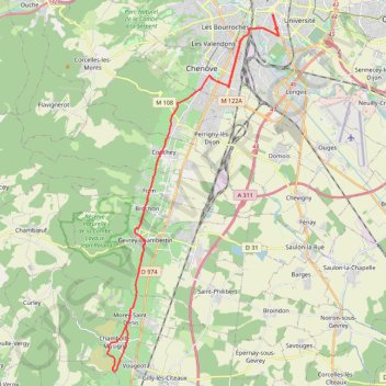Trace GPS Marathon des Grands Crus-16362058, itinéraire, parcours