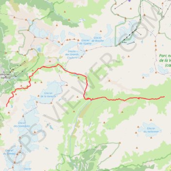 Trace GPS Route from Refuge de la Femma to Refuge de La Valette, itinéraire, parcours