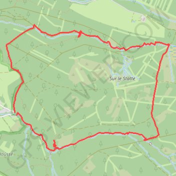 Trace GPS Solwaster, ruisseaux de la Statte et de la Sawe, itinéraire, parcours