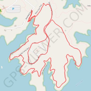 Trace GPS Lake Shore Loop (Lake Norman), itinéraire, parcours