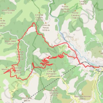 Trace GPS Le vallon du Guiou, itinéraire, parcours