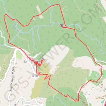 Trace GPS Sainte-Agnès, itinéraire, parcours