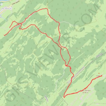 Trace GPS Mont Tendre (Suisse), itinéraire, parcours