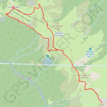 Trace GPS Le Grand Charnier par l'arête de l'Évêque, itinéraire, parcours