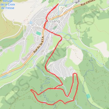 Trace GPS Cascade de l'Ours - Bussang, itinéraire, parcours