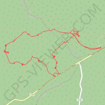 Trace GPS Fontaines Mortier et Cristalline, itinéraire, parcours