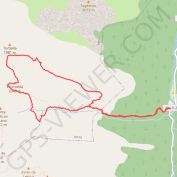 Trace GPS Pic d'Estribiella, itinéraire, parcours