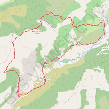 Trace GPS Peyre Martine et Grotte Susterranne (bis), itinéraire, parcours