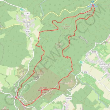 Trace GPS Le hochwald - ligne maginot (fossé antichar), itinéraire, parcours