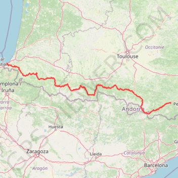 Trace GPS Trans Pyrénées moto, itinéraire, parcours