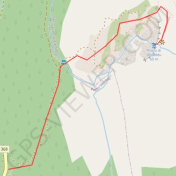 Trace GPS Cascade de la Piscia di Gallu (l'Ospédale), itinéraire, parcours