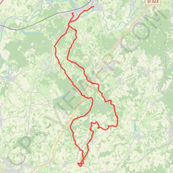 Trace GPS La Suze-sur-Sarthe - Mezeray - Saint-Jean-de-la-Motte, itinéraire, parcours