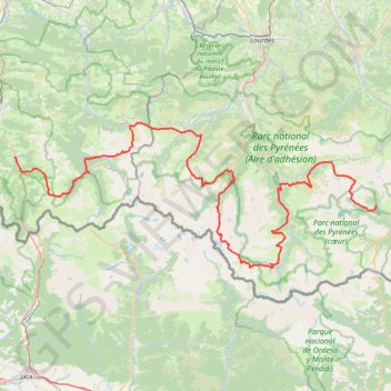Trace GPS GR 10 : De Borce (Pyrénées-Atlantiques) au Lac de l'Oule (Hautes-Pyrénées), itinéraire, parcours