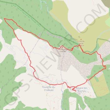 Trace GPS REVEST LES ROCHES MONT VIAL PAR TOURETTE DU CHATEAU, itinéraire, parcours