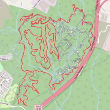 Trace GPS Chicopee Woods MTB Loop, itinéraire, parcours