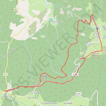 Trace GPS Perdrix-Jasserie-Chaubouret-raquettes, itinéraire, parcours