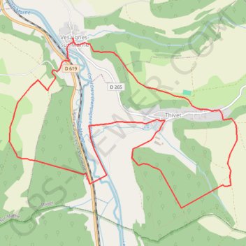 Trace GPS Vesaignes-sur-marne Bois de Marne, itinéraire, parcours