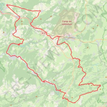 Trace GPS De Saône à Ornans par le Crêt Monniot, itinéraire, parcours