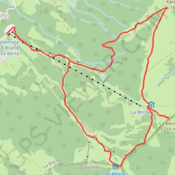 Trace GPS Sommet de La Berra, itinéraire, parcours