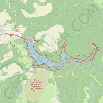 Trace GPS Tour du lac de Cammazes, itinéraire, parcours