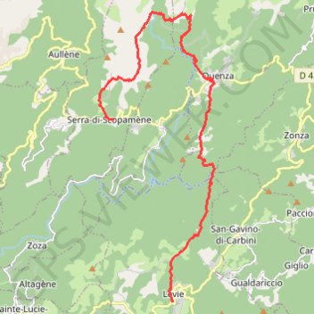Trace GPS Mare a Mare Sud - De Levie à Serra di Scopamena, itinéraire, parcours