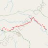 Trace GPS GR NC1 - Etape 6 - Du refuge des Tristaniopsis au refuge de la Mine Soleil, itinéraire, parcours