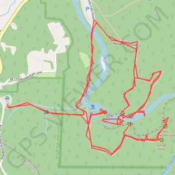 Trace GPS Linville Falls, itinéraire, parcours