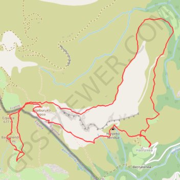 Trace GPS Tour des crêtes de Zerkanbide & Pic Itsusi, itinéraire, parcours
