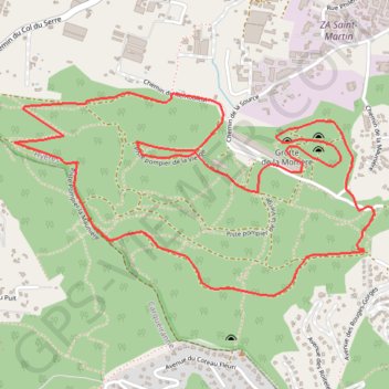 Trace GPS Hyères - Tour de la Maunière, itinéraire, parcours