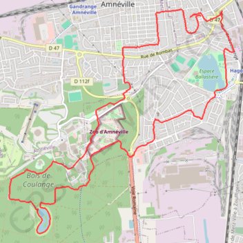 Trace GPS Marche d'Hagondange, itinéraire, parcours