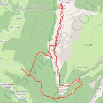 Trace GPS Le Pinet - Fouda Blanc, itinéraire, parcours