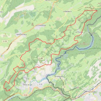 Trace GPS Val de Morteau - Meix Foncin - Saut du Doubs, itinéraire, parcours