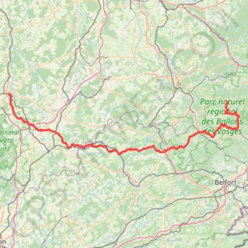 Trace GPS Gérardmer à Chaumont, itinéraire, parcours