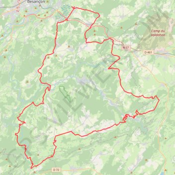 Trace GPS La Chiprey - Saône, itinéraire, parcours