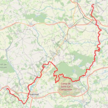 Trace GPS GR37 De Médréac (Ille-et-Vilaine) à Josselin (Morbihan), itinéraire, parcours