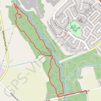 Trace GPS Guelph Walking, itinéraire, parcours