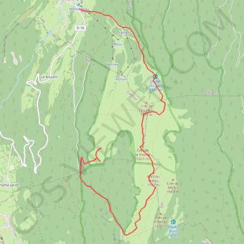 Trace GPS trace-cret-Goutte-14-01-2024, itinéraire, parcours