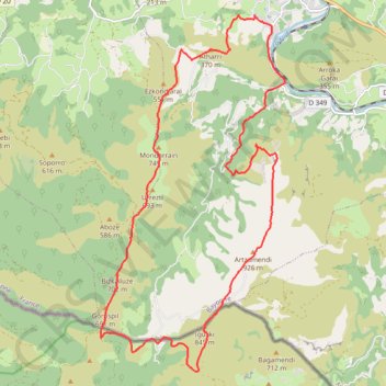 Trace GPS Itsasuko Itzulia, itinéraire, parcours