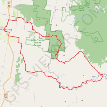 Trace GPS Flinders Peak - Undullah - Peak Crossing, itinéraire, parcours