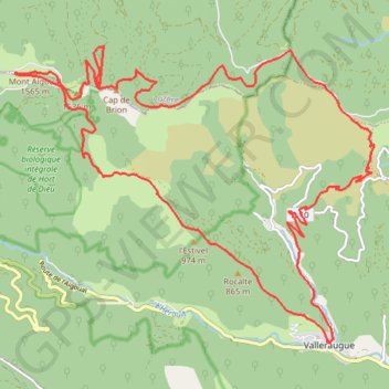 Trace GPS Le mont Aigoual - Les quatre mille marches, itinéraire, parcours