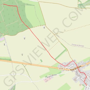 Trace GPS Villers-la-Chèvre Course, itinéraire, parcours