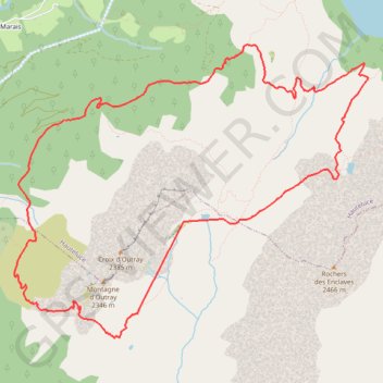 Trace GPS Beaufortain- Tour montagne d'Outray, itinéraire, parcours