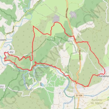 Trace GPS Chandolas Balcons du Chassezac, itinéraire, parcours